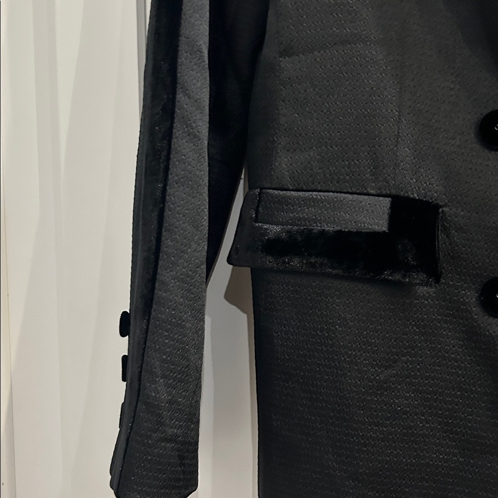 Chic Black Velvet-Trimmed Women's Blazer by Emily McCarthy - Picture 11 of 11